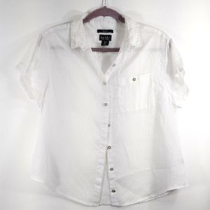 Nicole Miller New York Linen Blouse Size S